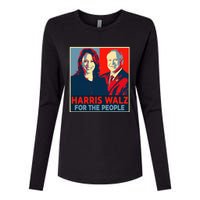 Kamala Harris Tim Walz Waltz For The People 2024 Womens Cotton Relaxed Long Sleeve T-Shirt