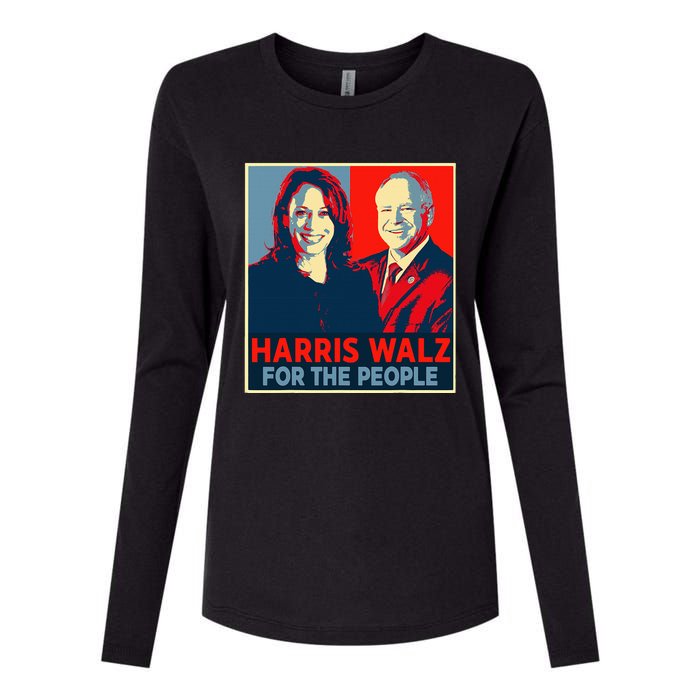 Kamala Harris Tim Walz Waltz For The People 2024 Womens Cotton Relaxed Long Sleeve T-Shirt