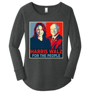 Kamala Harris Tim Walz Waltz For The People 2024 Women's Perfect Tri Tunic Long Sleeve Shirt