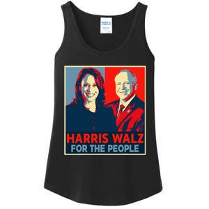 Kamala Harris Tim Walz Waltz For The People 2024 Ladies Essential Tank