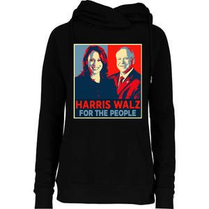 Kamala Harris Tim Walz Waltz For The People 2024 Womens Funnel Neck Pullover Hood