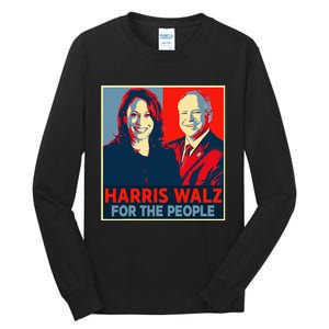 Kamala Harris Tim Walz Waltz For The People 2024 Tall Long Sleeve T-Shirt