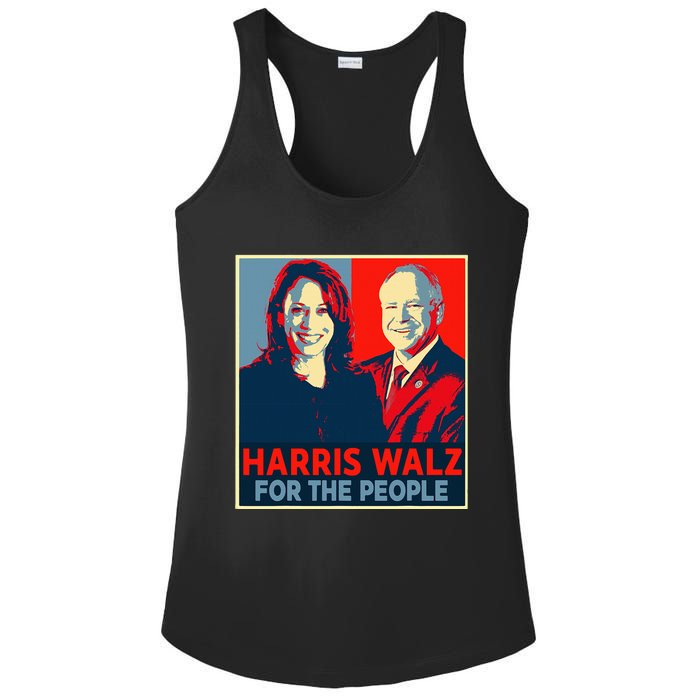 Kamala Harris Tim Walz Waltz For The People 2024 Ladies PosiCharge Competitor Racerback Tank