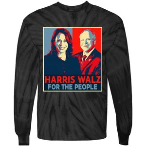 Kamala Harris Tim Walz Waltz For The People 2024 Tie-Dye Long Sleeve Shirt