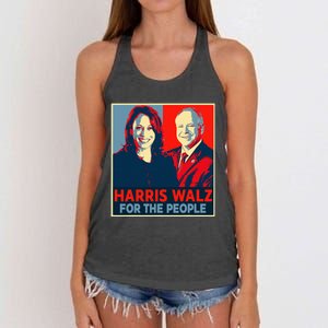 Kamala Harris Tim Walz Waltz For The People 2024 Women's Knotted Racerback Tank