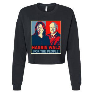 Kamala Harris Tim Walz Waltz For The People 2024 Cropped Pullover Crew