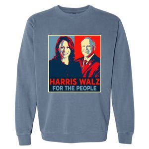 Kamala Harris Tim Walz Waltz For The People 2024 Garment-Dyed Sweatshirt