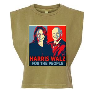 Kamala Harris Tim Walz Waltz For The People 2024 Garment-Dyed Women's Muscle Tee