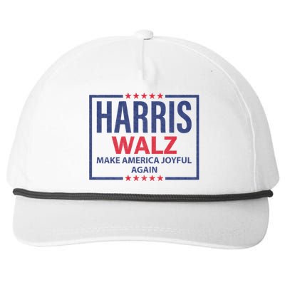 Kamala Harris Tim Walz Waltz Make America Joyful Again 2024 Snapback Five-Panel Rope Hat