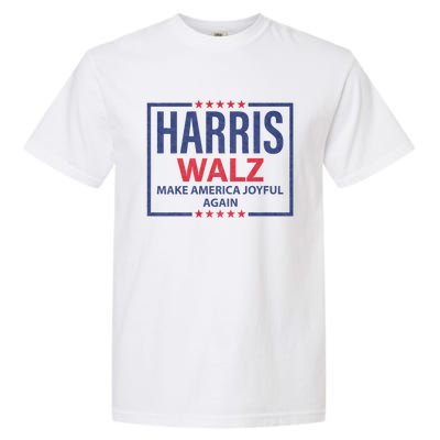 Kamala Harris Tim Walz Waltz Make America Joyful Again 2024 Garment-Dyed Heavyweight T-Shirt