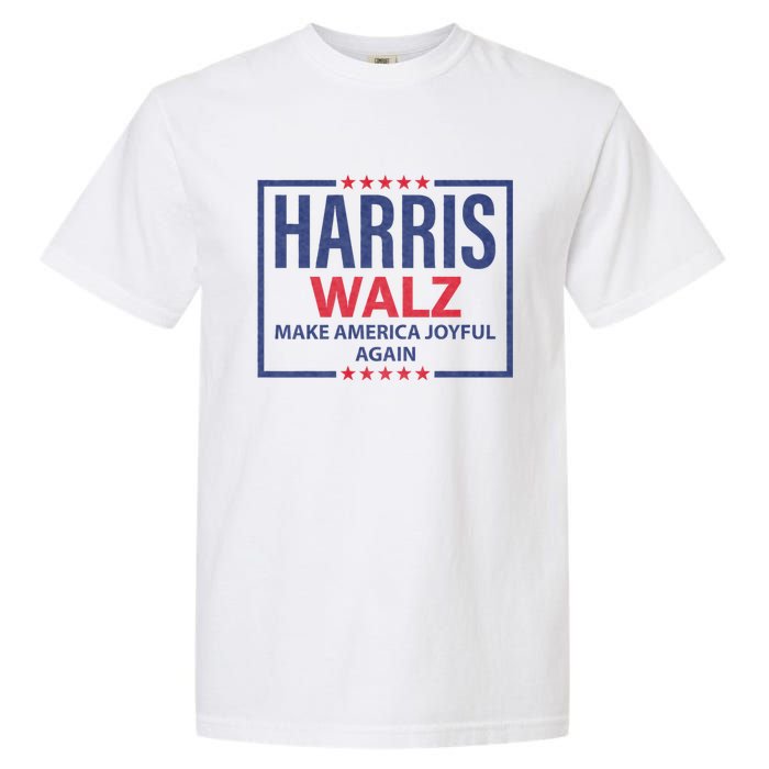 Kamala Harris Tim Walz Waltz Make America Joyful Again 2024 Garment-Dyed Heavyweight T-Shirt