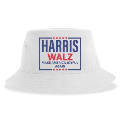 Kamala Harris Tim Walz Waltz Make America Joyful Again 2024 Sustainable Bucket Hat