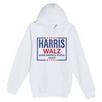 Kamala Harris Tim Walz Waltz Make America Joyful Again 2024 Premium Pullover Hoodie