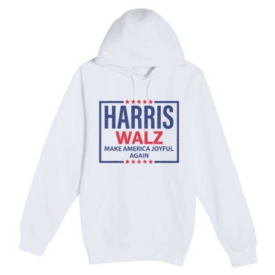 Kamala Harris Tim Walz Waltz Make America Joyful Again 2024 Premium Pullover Hoodie