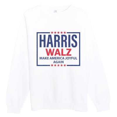 Kamala Harris Tim Walz Waltz Make America Joyful Again 2024 Premium Crewneck Sweatshirt