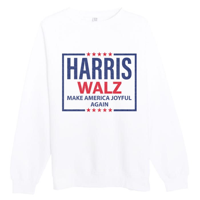 Kamala Harris Tim Walz Waltz Make America Joyful Again 2024 Premium Crewneck Sweatshirt