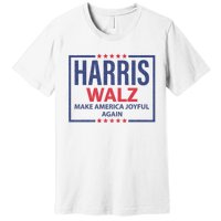 Kamala Harris Tim Walz Waltz Make America Joyful Again 2024 Premium T-Shirt