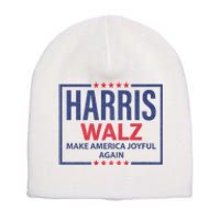 Kamala Harris Tim Walz Waltz Make America Joyful Again 2024 Short Acrylic Beanie