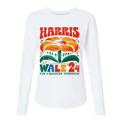 Kamala Harris Tim Walz 2024 Peace Lgbt Harris Walz Waltz Womens Cotton Relaxed Long Sleeve T-Shirt