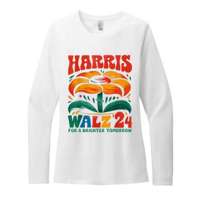 Kamala Harris Tim Walz 2024 Peace Lgbt Harris Walz Waltz Womens CVC Long Sleeve Shirt