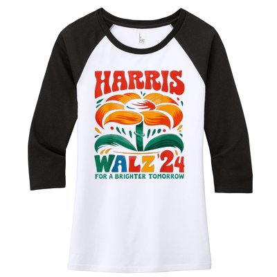 Kamala Harris Tim Walz 2024 Peace Lgbt Harris Walz Waltz Women's Tri-Blend 3/4-Sleeve Raglan Shirt