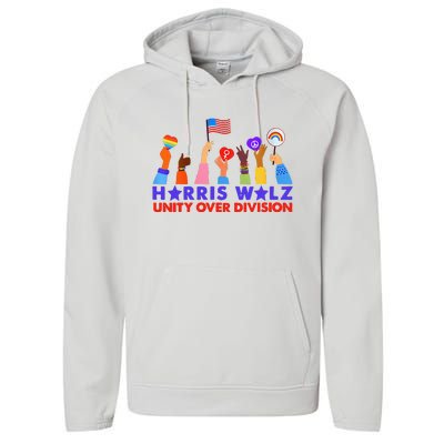 Kamala Harris Tim Walz Walz Boho Aesthetic Performance Fleece Hoodie