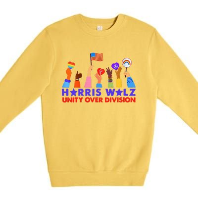 Kamala Harris Tim Walz Walz Boho Aesthetic Premium Crewneck Sweatshirt