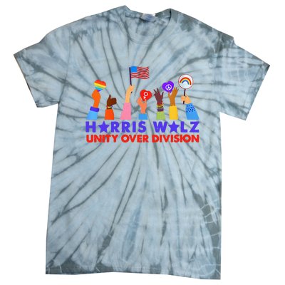 Kamala Harris Tim Walz Walz Boho Aesthetic Tie-Dye T-Shirt