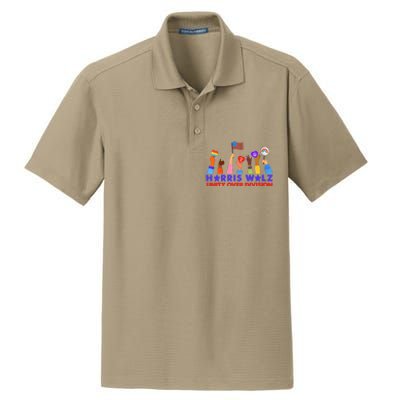 Kamala Harris Tim Walz Walz Boho Aesthetic Dry Zone Grid Polo