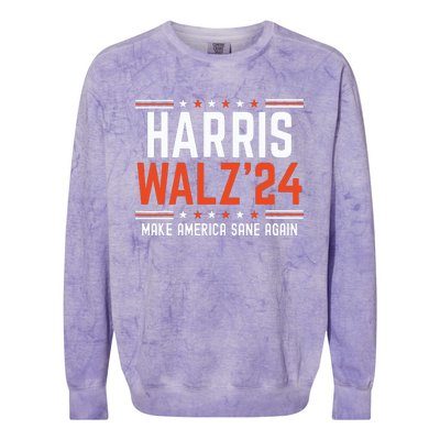 Kamala Harris Tim Walz Colorblast Crewneck Sweatshirt