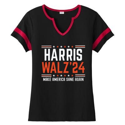 Kamala Harris Tim Walz Ladies Halftime Notch Neck Tee