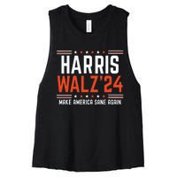 Kamala Harris Tim Walz Women's Racerback Cropped Tank