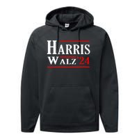 Kamala Harris Tim Walz 2024 Election Harris Walz 2024 Performance Fleece Hoodie