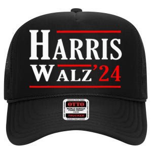 Kamala Harris Tim Walz 2024 Election Harris Walz 2024 High Crown Mesh Back Trucker Hat