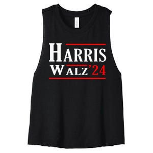 Kamala Harris Tim Walz 2024 Election Harris Walz 2024 Women's Racerback Cropped Tank