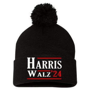 Kamala Harris Tim Walz 2024 Election Harris Walz 2024 Pom Pom 12in Knit Beanie