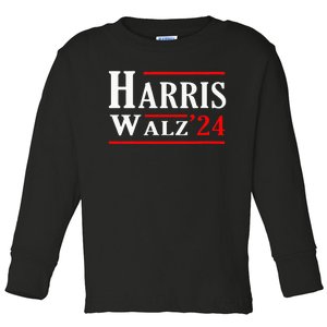 Kamala Harris Tim Walz 2024 Election Harris Walz 2024 Toddler Long Sleeve Shirt