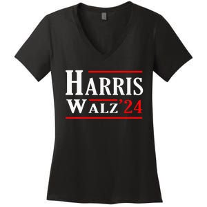 Kamala Harris Tim Walz 2024 Election Harris Walz 2024 Women's V-Neck T-Shirt