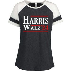 Kamala Harris Tim Walz 2024 Election Harris Walz 2024 Enza Ladies Jersey Colorblock Tee