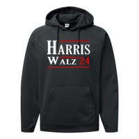 Kamala Harris Tim Walz Waltz 2024 Performance Fleece Hoodie