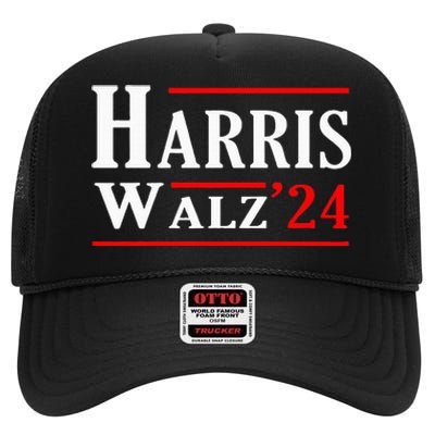 Kamala Harris Tim Walz Waltz 2024 High Crown Mesh Back Trucker Hat