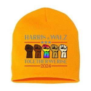 Kamala Harris Tim Walz 2024 Election Lgbt Short Acrylic Beanie