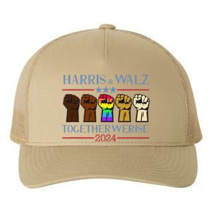 Kamala Harris Tim Walz 2024 Election Lgbt Yupoong Adult 5-Panel Trucker Hat