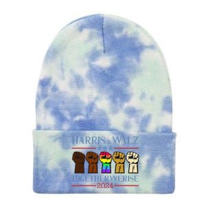 Kamala Harris Tim Walz 2024 Election Lgbt Tie Dye 12in Knit Beanie