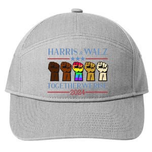 Kamala Harris Tim Walz 2024 Election Lgbt 7-Panel Snapback Hat