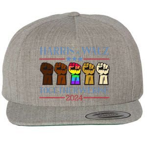 Kamala Harris Tim Walz 2024 Election Lgbt Wool Snapback Cap