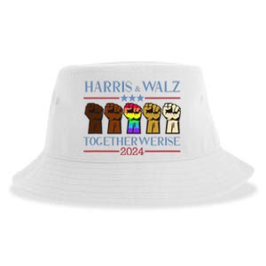 Kamala Harris Tim Walz 2024 Election Lgbt Sustainable Bucket Hat