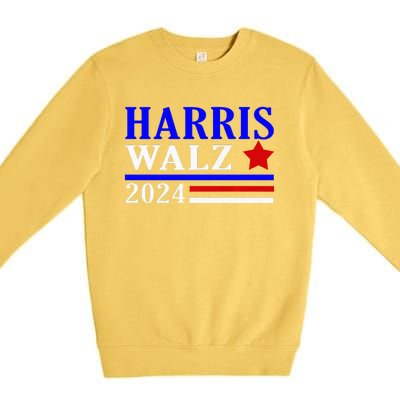 Kamala Harris Tim Walz Waltz 2024 Election Democrat Usa 2024 Premium Crewneck Sweatshirt