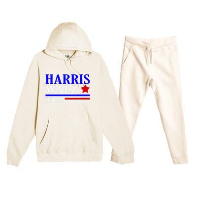 Kamala Harris Tim Walz Waltz 2024 Election Democrat Usa 2024 Premium Hooded Sweatsuit Set