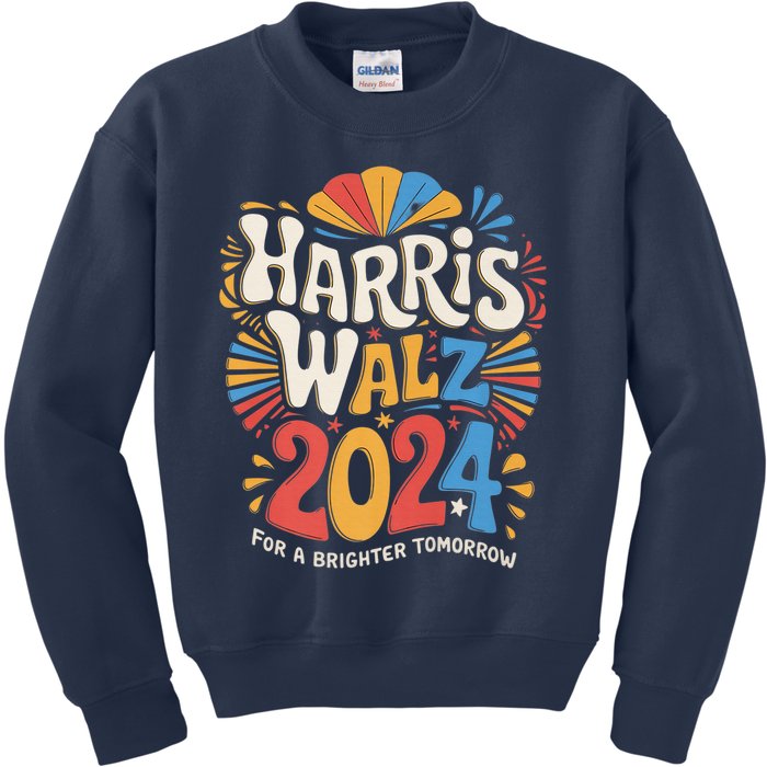 Kamala Harris Tim Waltz Campaign Harris Walz 2024 Election Kids Sweatshirt